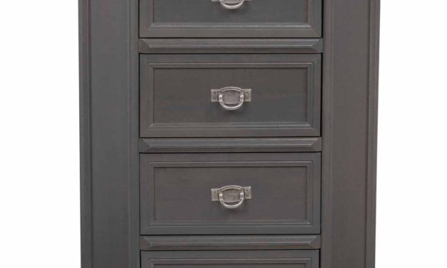 Minette kommode – grå, m. 4 skuffer