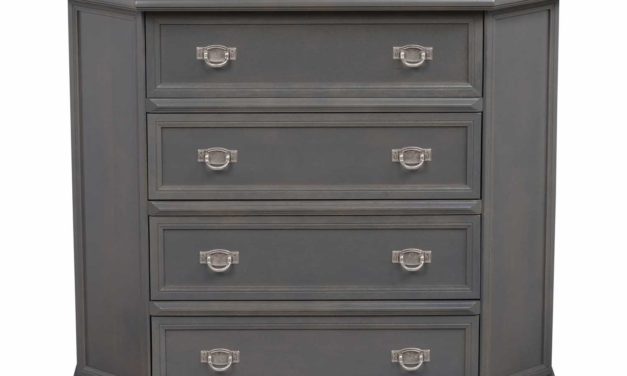 Minette kommode – grå, m. 4 skuffer