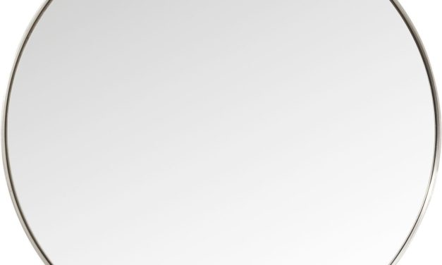 Spejl Curve Round Stainless Stål Ø100 cm