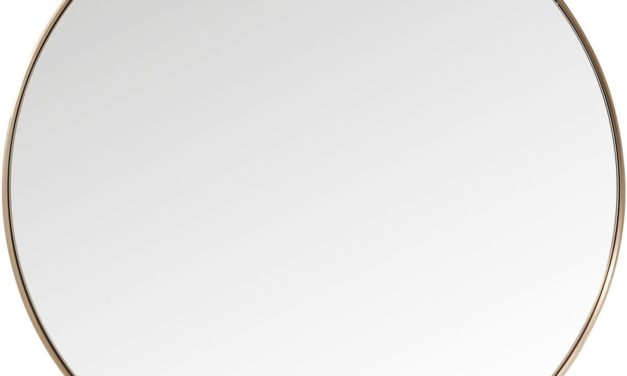 Spejl Curve Round Kobber Ø100 cm