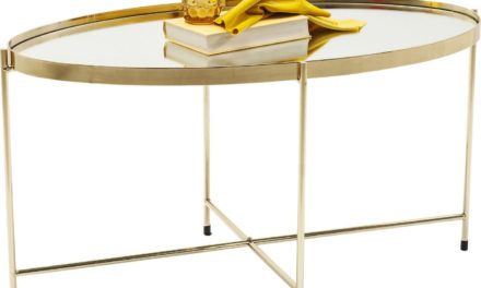 Sofabord Miami Oval Messing 83 x 40 cm