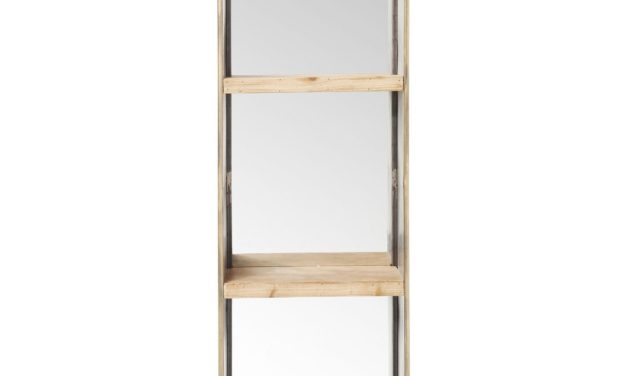 Spejl Curve Shelves 120 x 36 cm