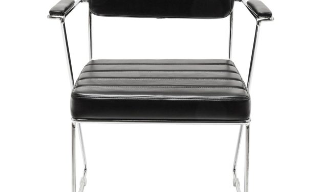 Stol med armlæn Dottore Sort