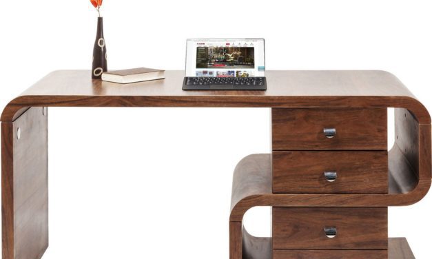 Skrivebord Soft Snake Valnød 150 x 70 cm