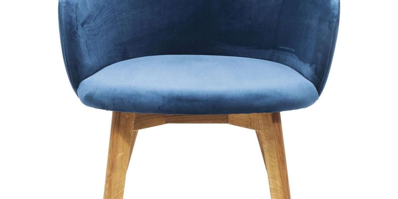 Stol med armlæn Lady Velvet perol