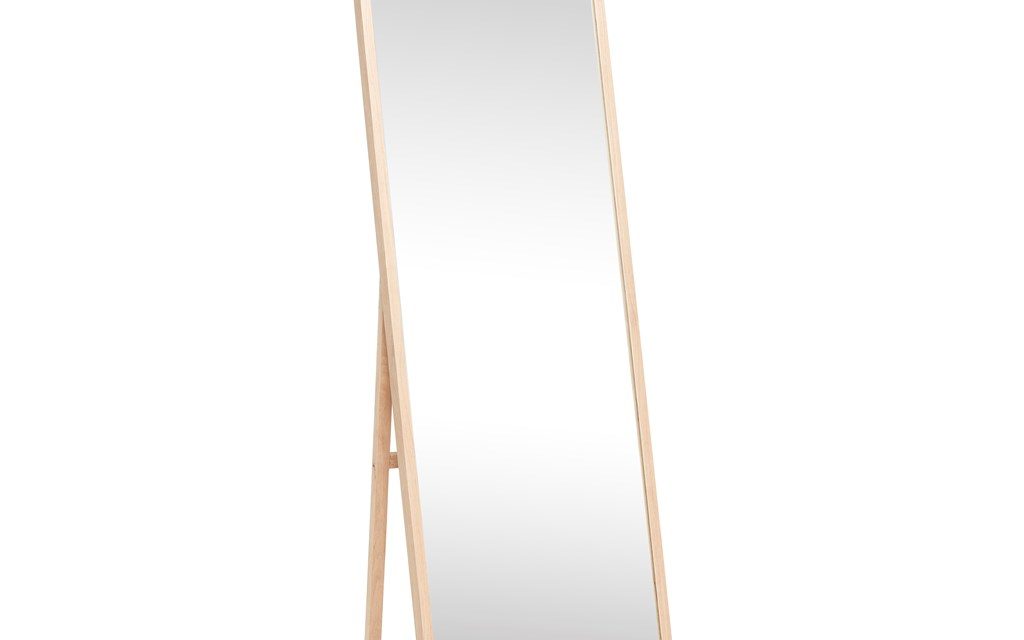 HÜBSCH Gulvspejl, egetræ, natur