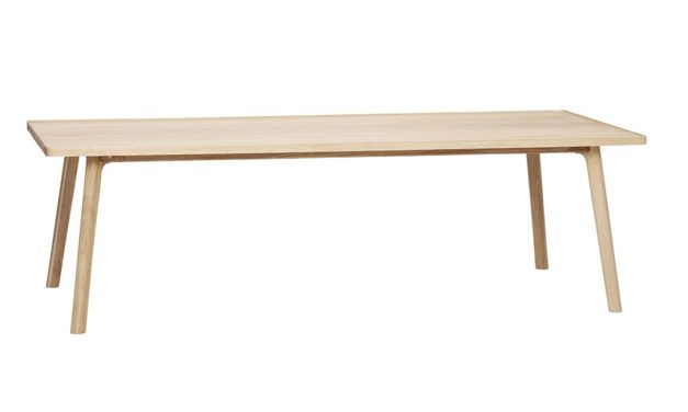 HÜBSCH Bord i egetræ m/kant, natur