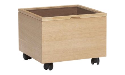 HÜBSCH trækasse – hvideg og glas, m. hjul