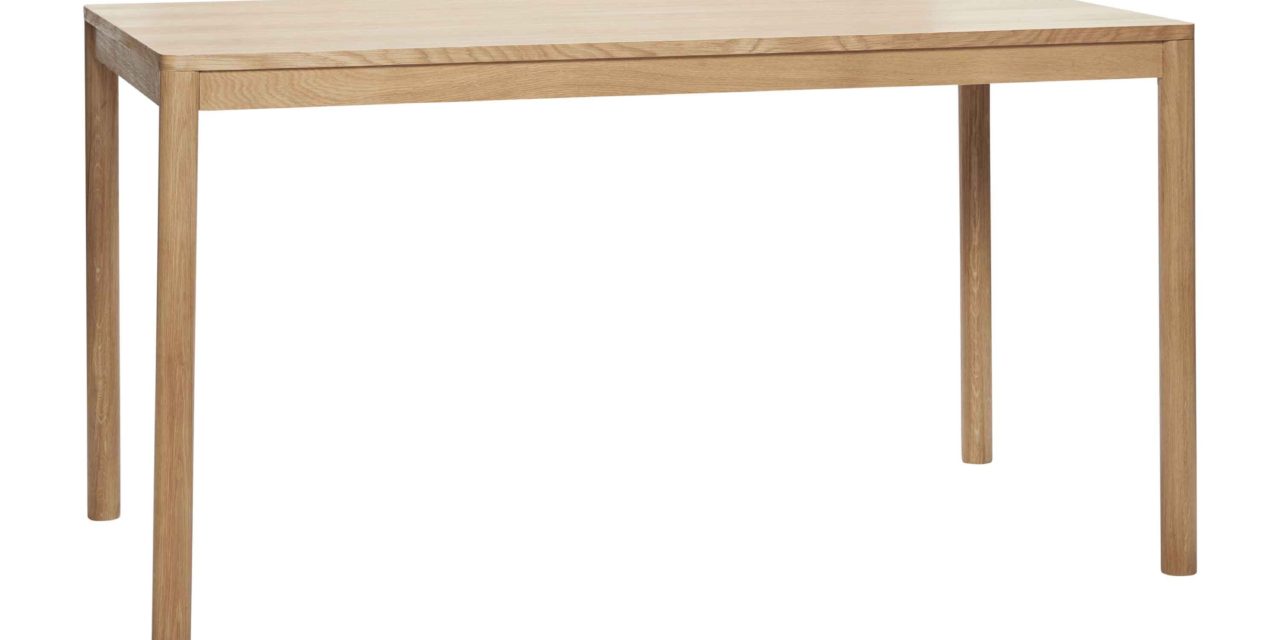 HÜBSCH spisebord – egetræsfinér (140×80)