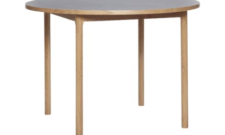 HÜBSCH spisebord – grå/natur egetræsfinér, rund (Ø110)