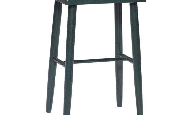 H&Uuml;BSCH barstol – grøn hvideg, rektangulær