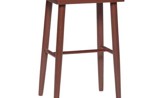 H&Uuml;BSCH barstol – rød hvideg, rektangulær