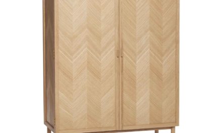 HÜBSCH skab – egetræsfinéret m. 2 låger