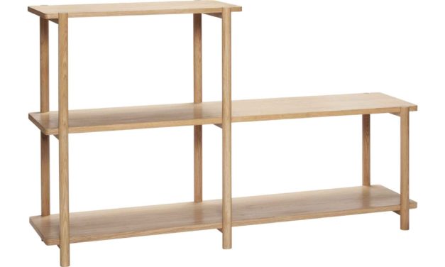 H&Uuml;BSCH reol – egetræsfin&eacute;r, m. 3 hylder