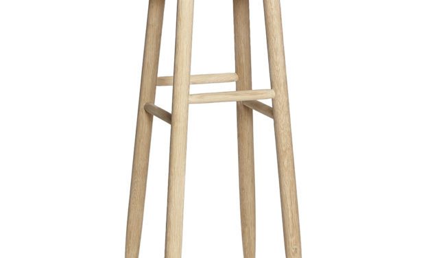 HÜBSCH Barstol af egetræ