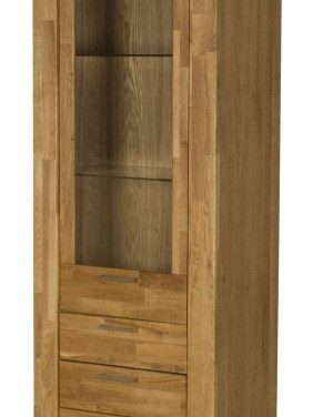 RIVA vitrineskab med 1 glaslåge, Natur