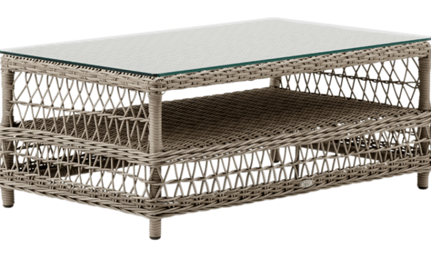 SIKA DESIGN Hazel havebord m/glasplade – Antik