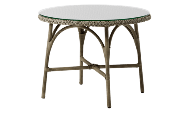 SIKA DESIGN Victoria rundt caf&eacute;bord m/glasplade