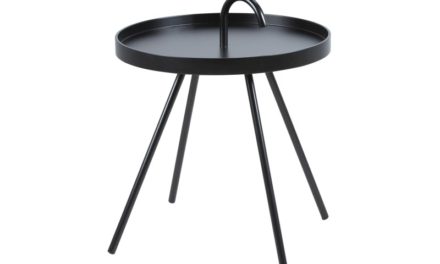 Lækkert Mico bakkebord i sortlakeret træ og metal fra Actona