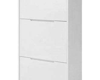 CHESS skoskab med 3 rum, Hvid højglans