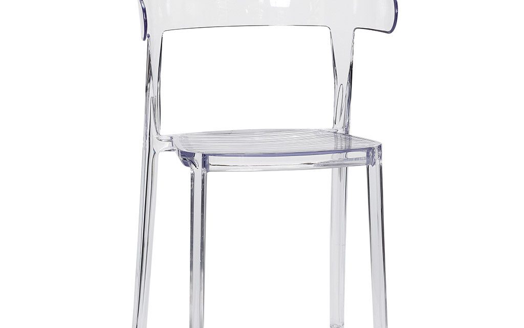 HÜBSCH Stol i plastik, klar