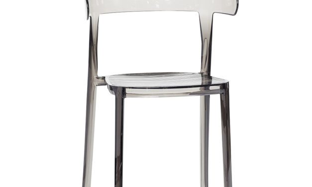 H&Uuml;BSCH Stol, plastik, grå