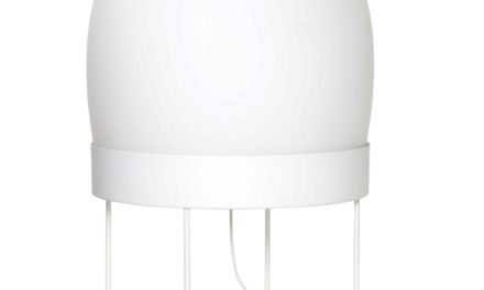 HÜBSCH gulvlampe – hvid metal/glas