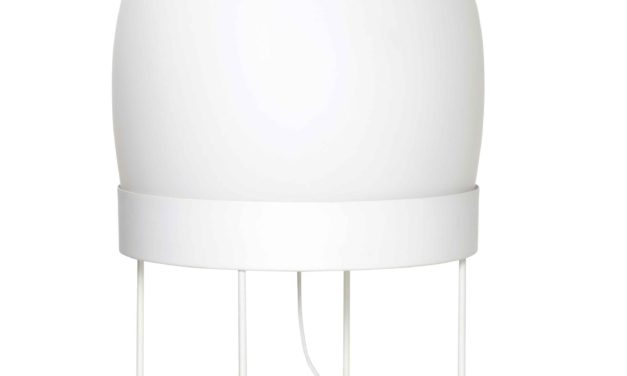 HÜBSCH gulvlampe – hvid metal/glas