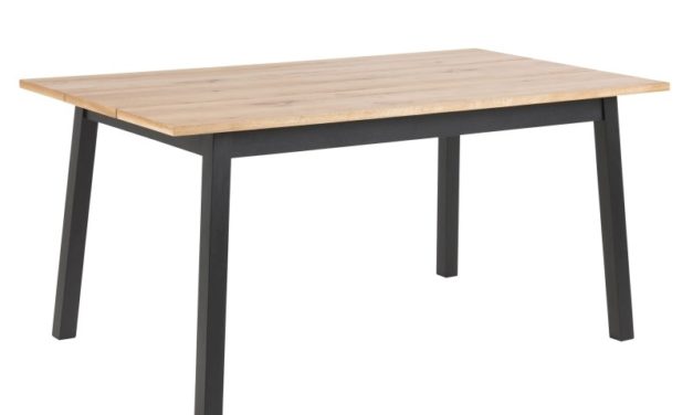 Chara spisebord – olieret vild eg/sort egetræsfin&eacute;r (200×95)