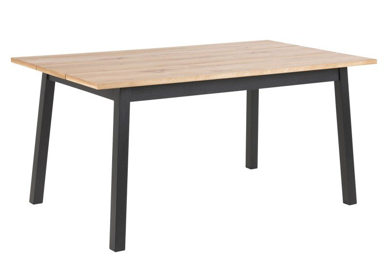 Chara spisebord – olieret vild eg/sort egetræsfinér (200×95)