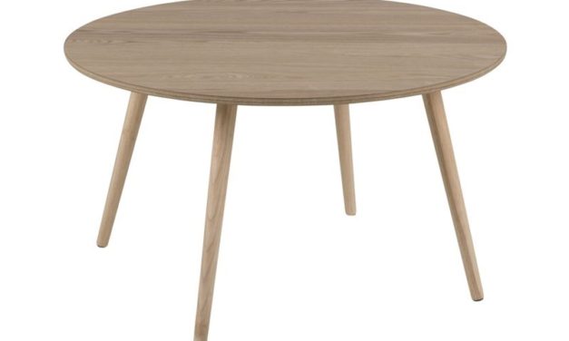 Stafford sofabord – asketræ/gummitræ, rund (Ø80)