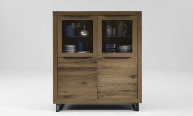 BODAHL Manhattan highboard – Desert eg, m. 4 låger