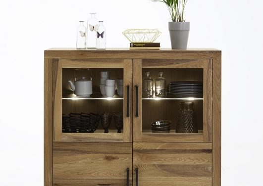 BODAHL Nature vitrineskab – Olieret eg, m. 4 låger