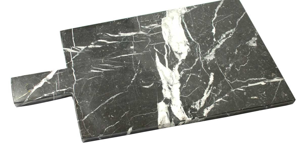 Marmor skærebræt sort.