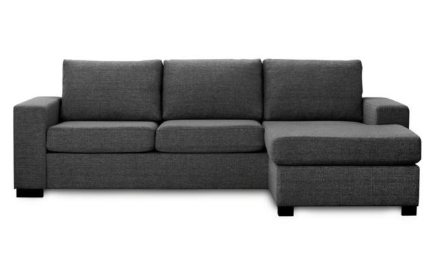 Milan 3 pers. sofa – antracitgrå stof m. chaiselong