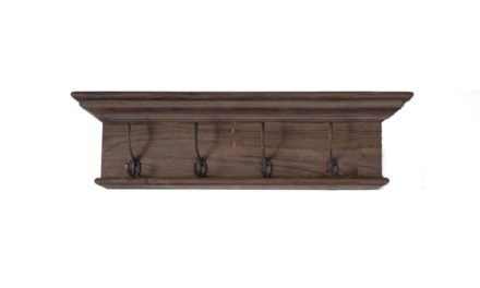 NOVASOLO "Hygge" knagerække – 4 kroge i teaktræ