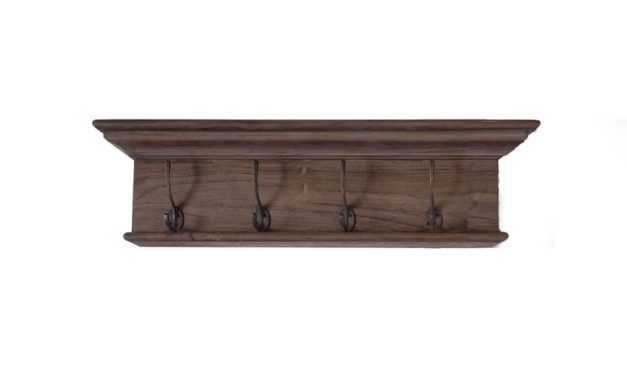 NOVASOLO "Hygge" knagerække – 4 kroge i teaktræ