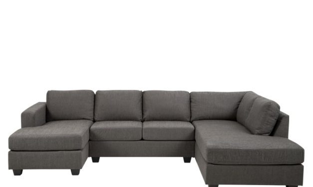 Durango hjørnesofa – gråt stof m/chaiselong, venstrevendt