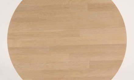 FURBO Spisebord, massiv eg, ø 80 cm. Sæbe eg