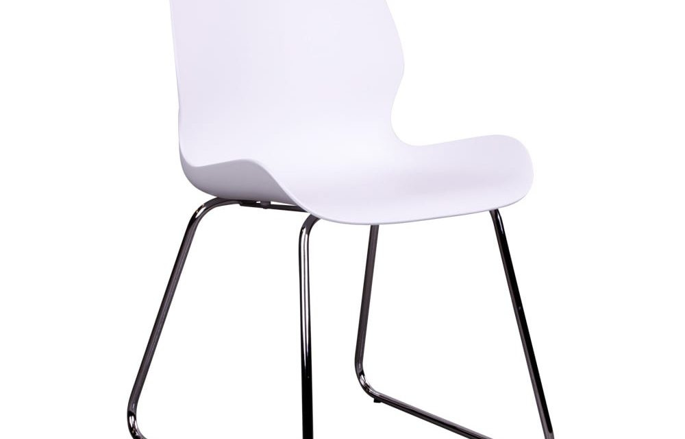 HOUSE NORDIC Sola spisebordsstol i hvid med krom ben