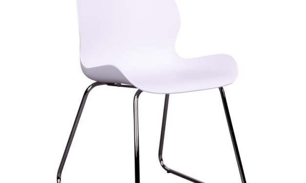 HOUSE NORDIC Sola spisebordsstol i hvid med krom ben