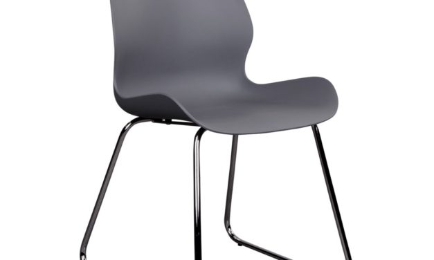 HOUSE NORDIC Sola spisebordsstol i grå med krom ben