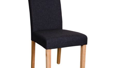 HOUSE NORDIC Mora spisebordsstole i mørkegråt stof med natur træben