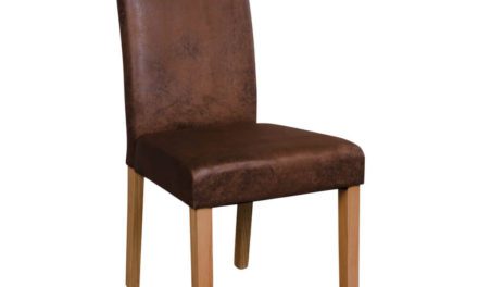 HOUSE NORDIC Mora spisebordsstole i antik brunt stof med natur træben