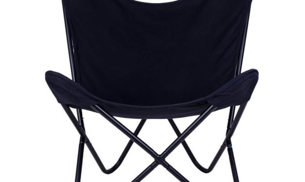 HOUSE NORDIC Como lænestol i sort kanvas med sort stel