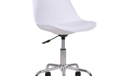 HOUSE NORDIC Stavanger kontorstol i hvidt kunstlæder med krom ben