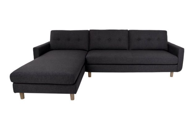 HOUSE NORDIC Artena Lounge sofa i mørkegråt stof – venstrevendt