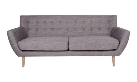 HOUSE NORDIC Monte 3 personers sofa i lysegråt stof