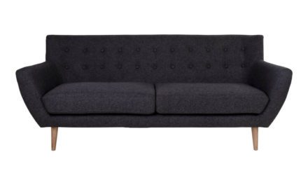HOUSE NORDIC Monte 3 personers sofa i mørkegråt stof