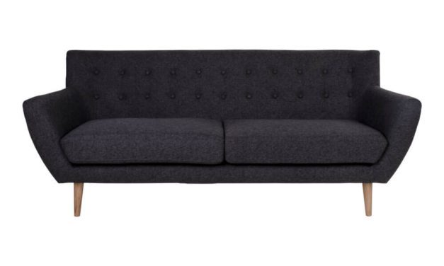 HOUSE NORDIC Monte 3 personers sofa i mørkegråt stof